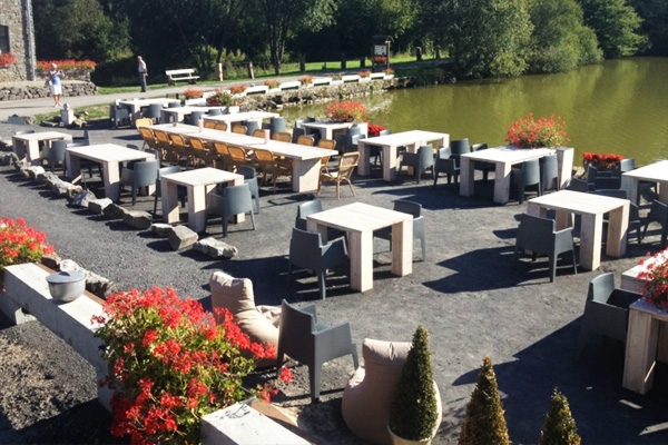 terras ingericht met steigerhout belgie