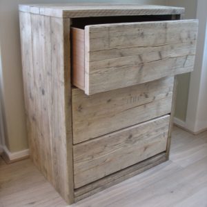 Steigerhouten ladekast Luca