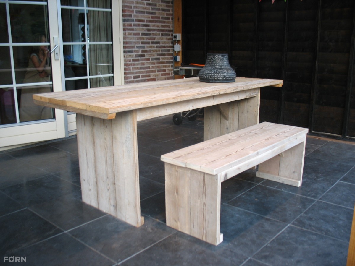 Steigerhouten tuintafel Dublin - Steigerhouten