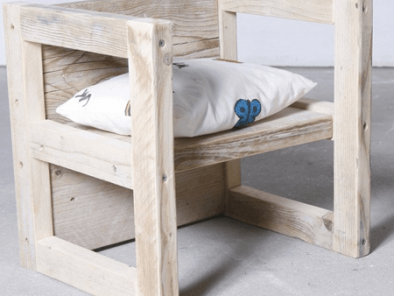 Steigerhouten stoel & tafel multi