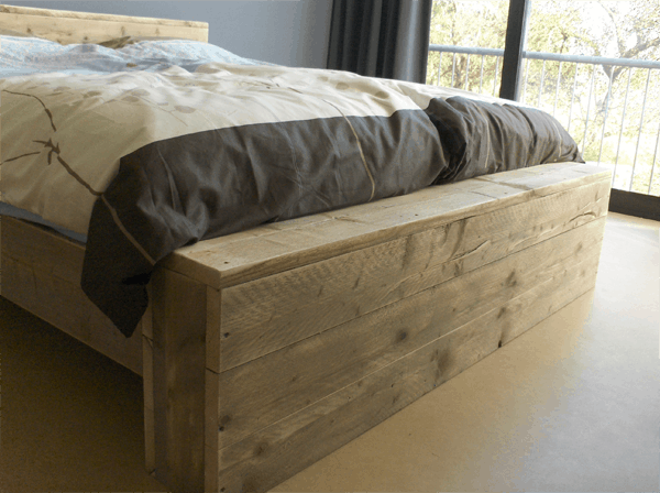 Onwijs Steigerhouten bed twee persoons | Steigerhoutenmeubelshop.nl UR-43