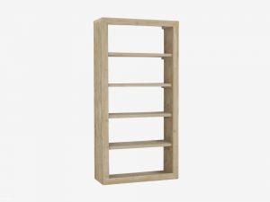 steigerhouten boekenkast weende witte achtergrond