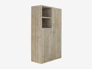 steigerhouten kast jack met witte achtergrond