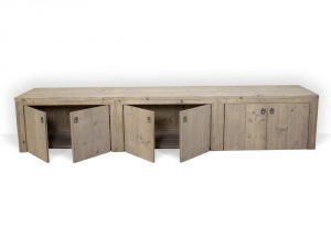 steigerhouten tvmeubel Elzas witte achtergrond