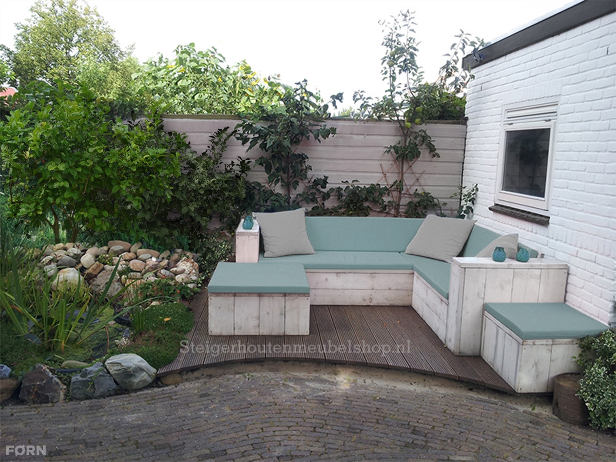 Witte hoekbank aanbieding: arbrini design tuinmeubelen. hoekbank ...