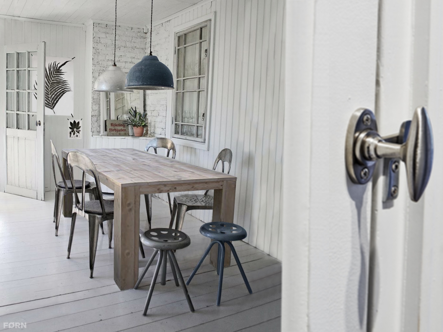 Steigerhouten eettafel met zonder bankje - op maat gemaakt