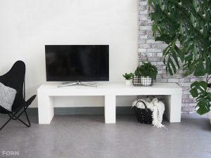 Steigerhouten tv meubel wit
