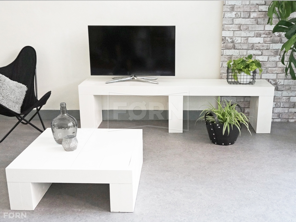 Witte salontafel Vit van FØRN, stoer en modern! Witte salontafel Vit van FØRN, stoer en modern!