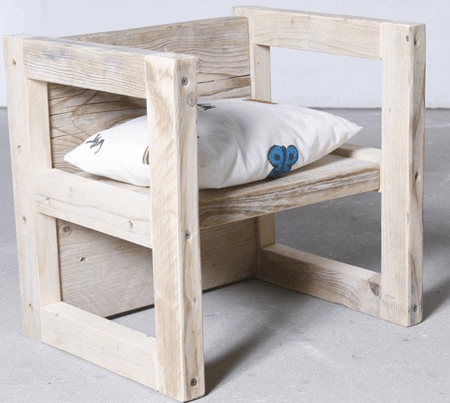 Kinderstoel en tafel steigerhout