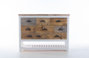 Steigerhouten ladenkast