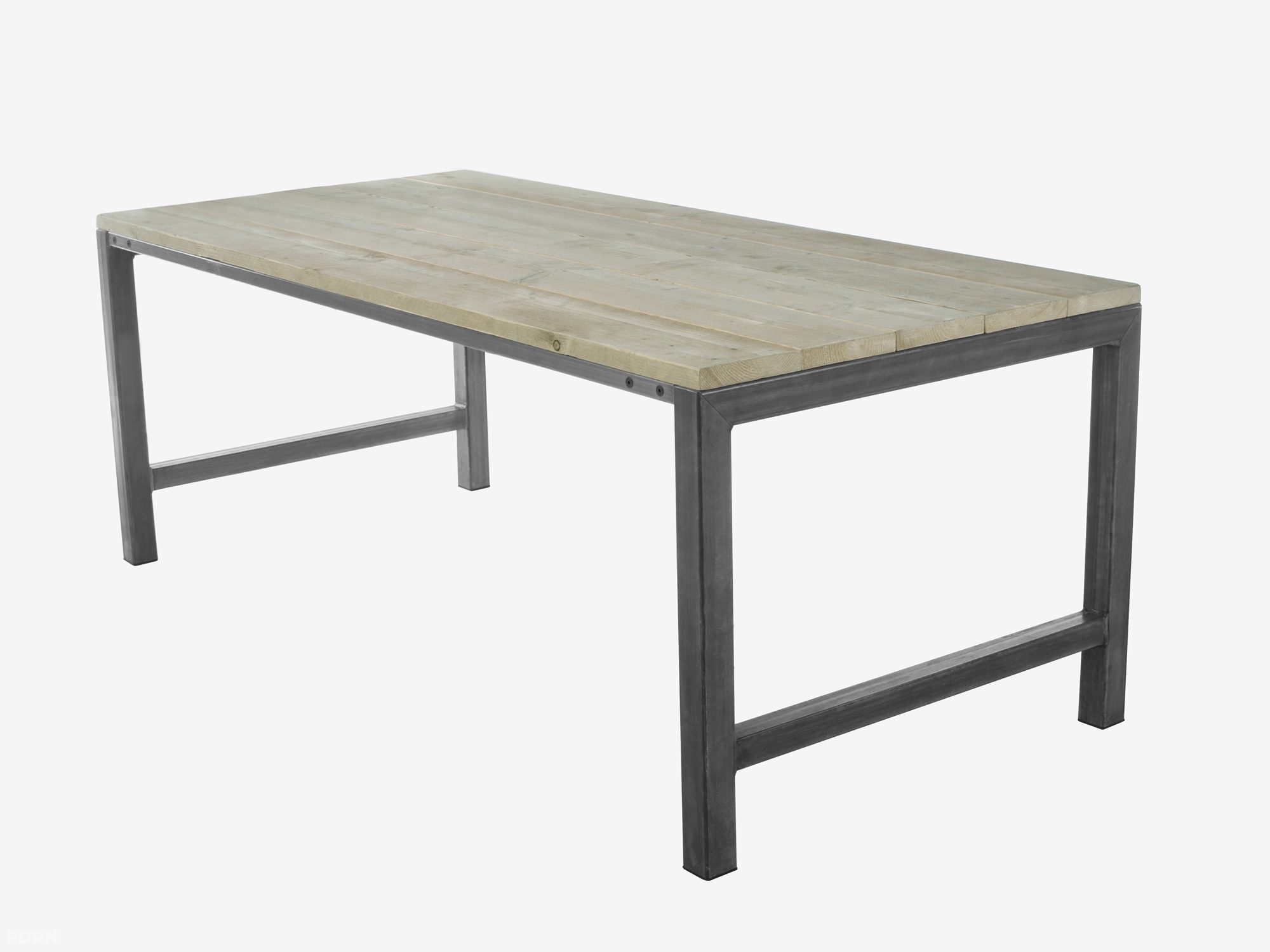 Verwonderend Industriële eettafel met steigerhout en stalen poten Olivia - met DK-58