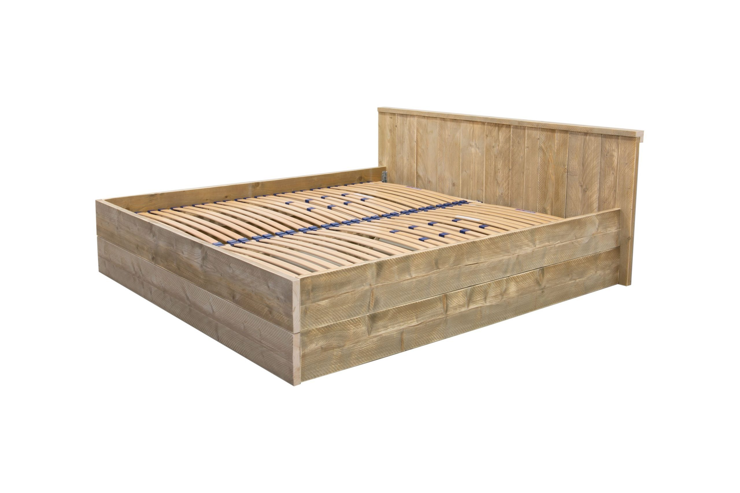 Zachtmoedigheid viel Vooraf Steigerhouten bed 160 x 200cm Aanbieding