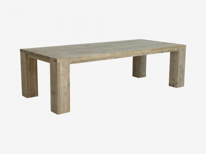 Steigerhouten tafel kollmar met extra dikke planken witte achtergrond