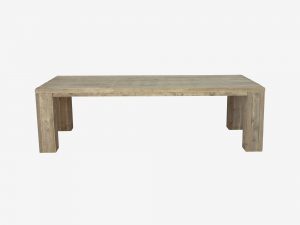 Steigerhouten tafel kollmar met witte achtergrond