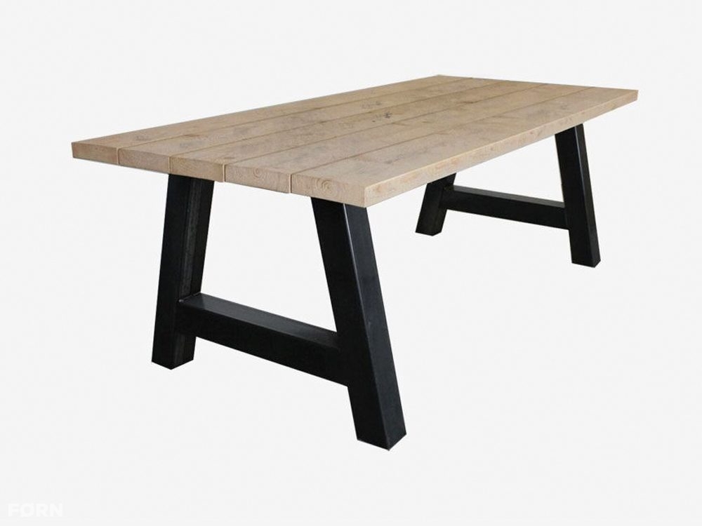 Pijl comfortabel vork Industriële tafel met A-poot of kruispoten | vanaf 349 euro