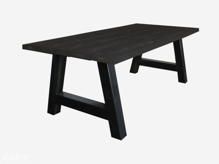 Industriele tafel A-poot black wash