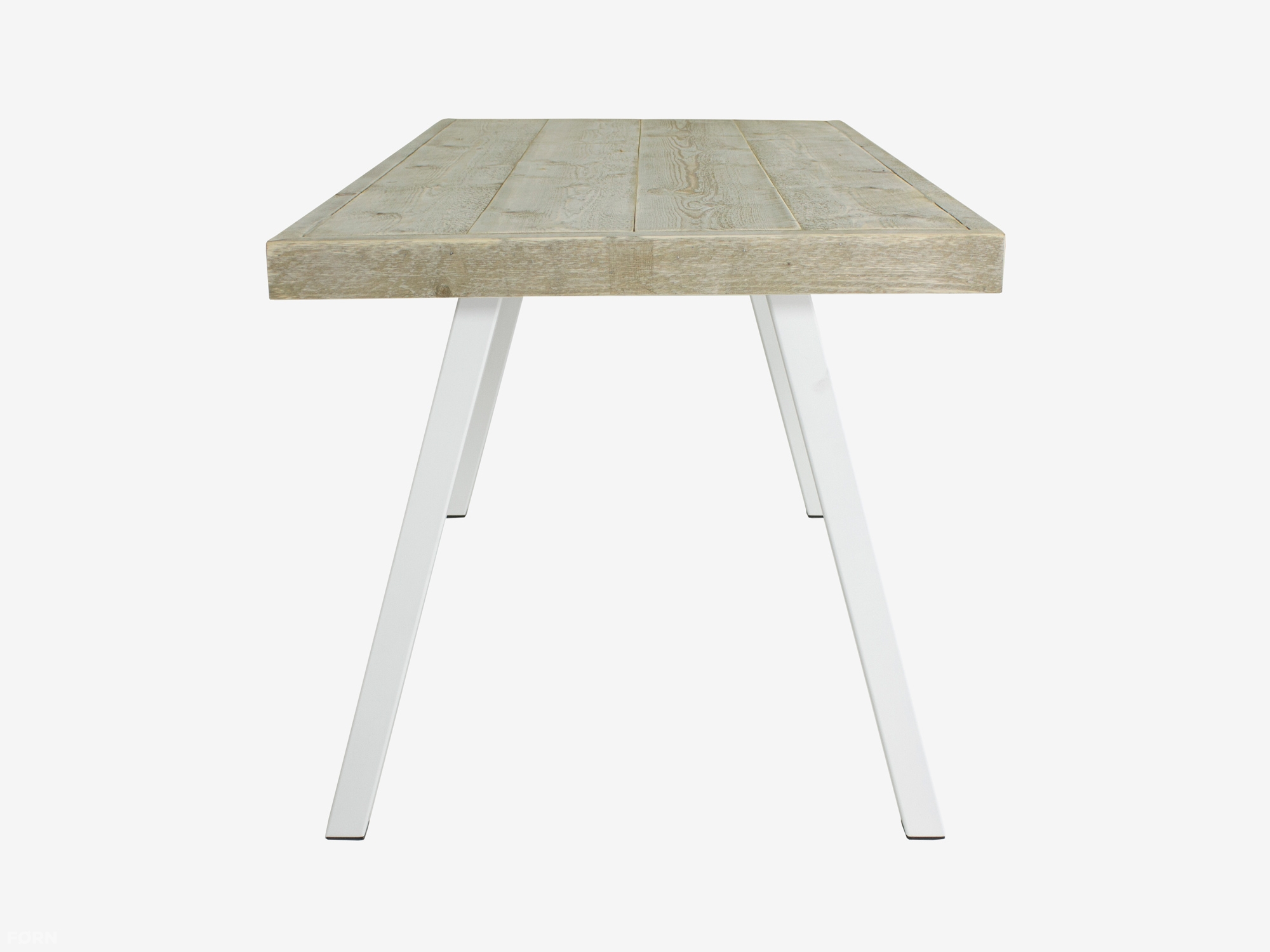 Industriële tafel met witte poten | Industriële tafel