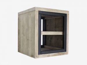 Industriële bijzettafel ben steigerhout en staal