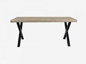 Industriele tafel X-poot dik blad