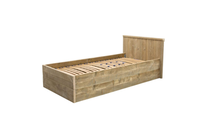 steigerhouten bed 90 x 200cm aanbieding