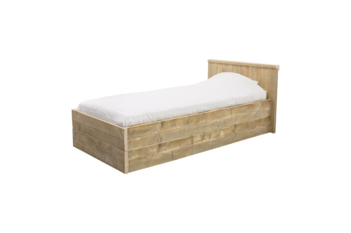 steigerhouten bed 90 x 200cm aanbieding