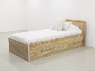 steigerhouten bed 90 x 200cm aanbieding