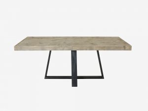 Steigerhouten tafel Halvar met stalen onderstel