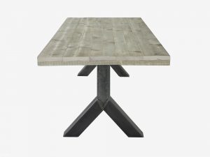 Steigerhouten tafel Yaren met stalen onderstel