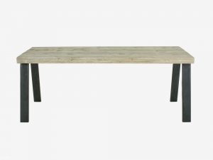 Steigerhouten tafel Muk met stalen onderstel
