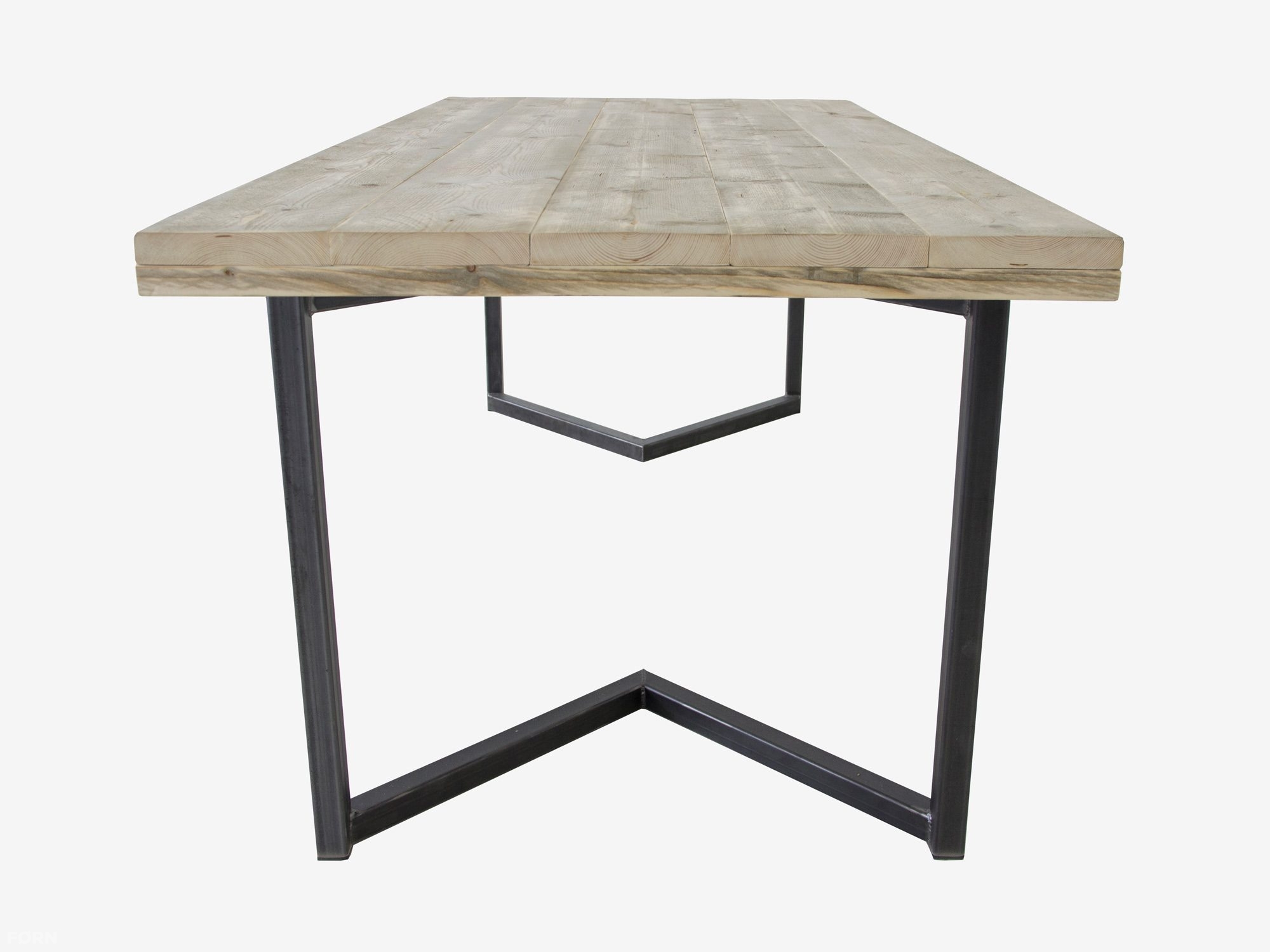 Puno Naar boven eerste Industriële Eettafel met stalen poten | Steigerhoutenmeubelshop.nl