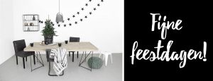 Fijne Feestdagen met tafel Dune