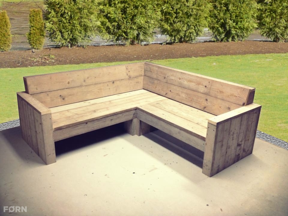 steigerhouten loungebank hoekbank superaanbieding | fØrn