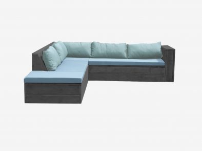 Loungeset steigerhout black wash Simon op maat gemaakt.