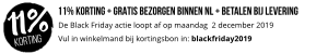 11% korting met code blackfriday2019